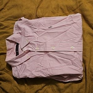 Mens Ralph Lauren sized large pink stripe button down